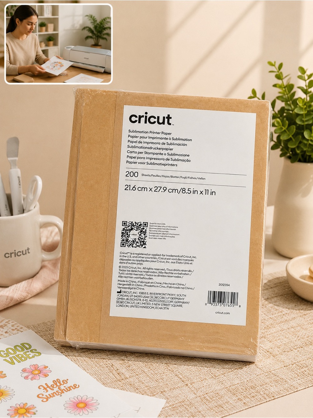 200 pieces Cricut Sublimation Printer Paper new in box sealed for crafts gift